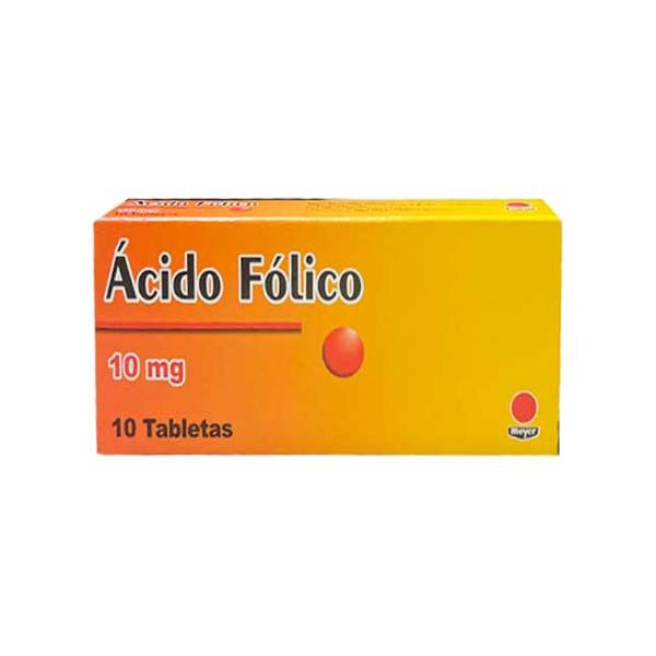 Ácido Fólico 10mg x 10 Tabletas - Meyer