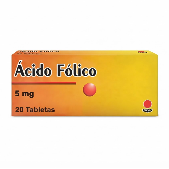 Ácido Fólico 5mg x 20 Tabletas - Meyer