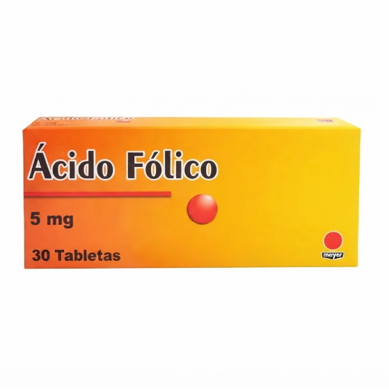Ácido Fólico 5mg x 30 Tabletas - Meyer
