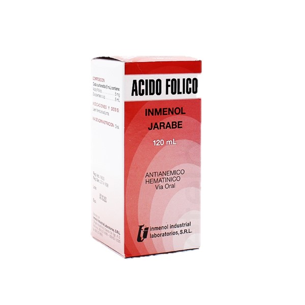 Ácido Fólico Jarabe 120ml Inmenol