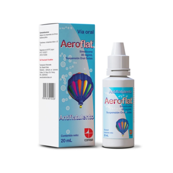 Aeroflat Simeticona En Gotas 80mg/ml 20ml Cofasa
