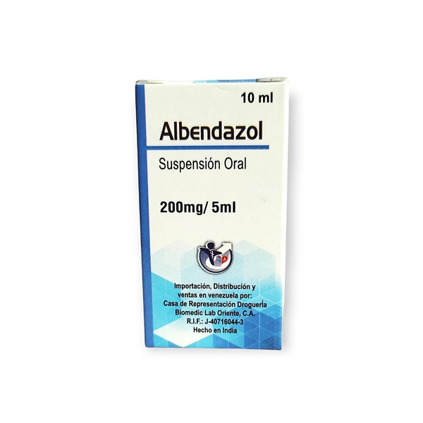 Albendazol Suspensión Oral 200mg 5ml 10ml Biomedic