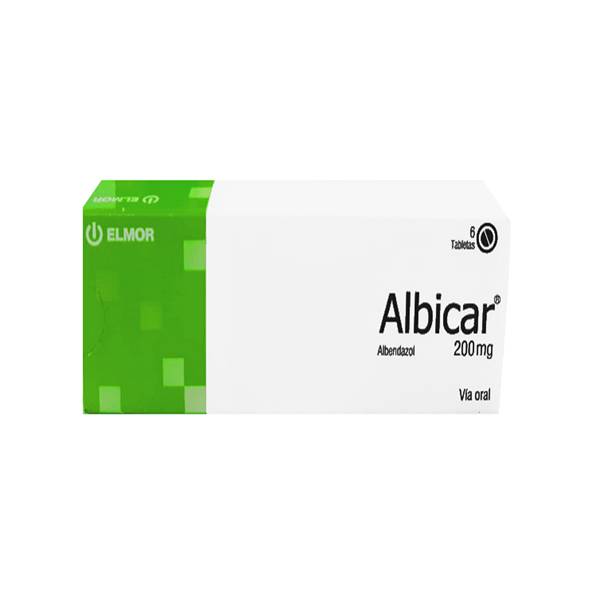Albicar Albendazol 200mg x 6 Tabletas - Elmor
