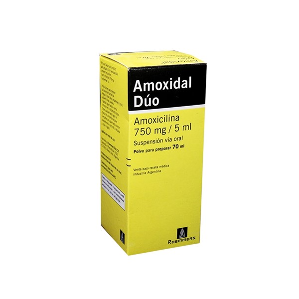 Amoxiduo Amoxicilina Polvo Para Suspensión 750mg/5ml 70ml Megalabs