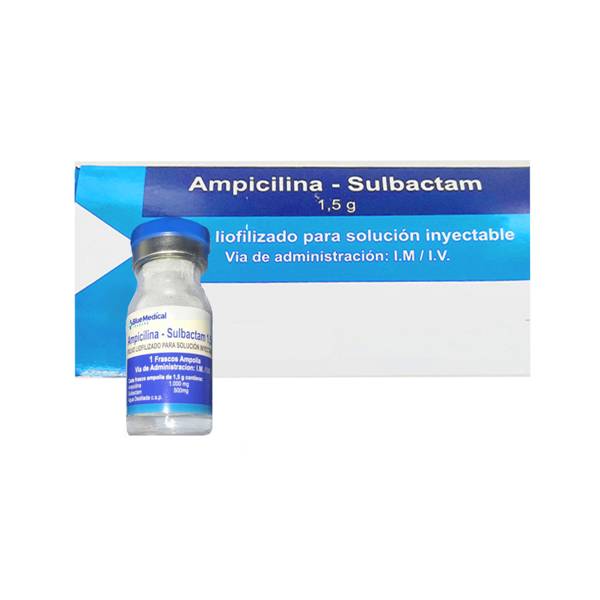 Ampicilina Sulbactam Ampolla 1.5gr I.M/IV Blue Medical