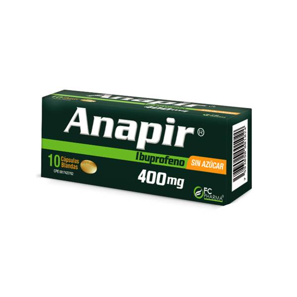 Anapir Ibuprofeno 400mg x 10 Cápsulas Blandas Fc Pharma