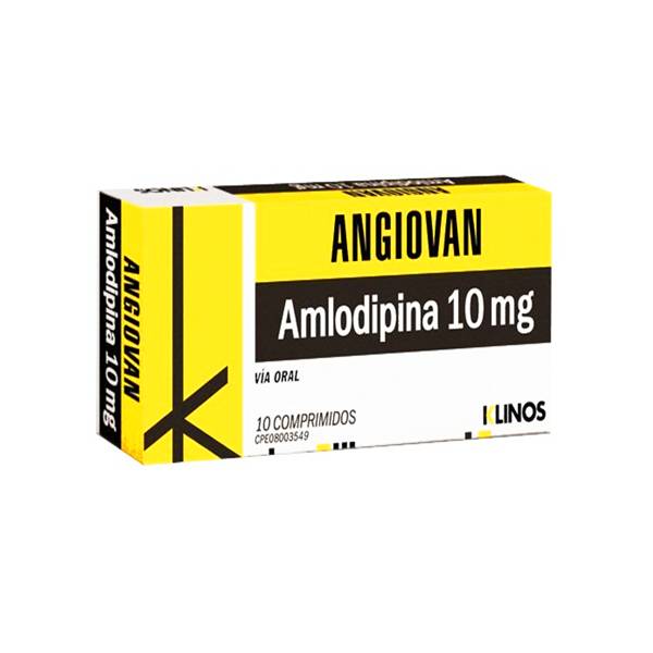 Angiovan Amlodipina 10mg x 10 Comprimidos - Klinos