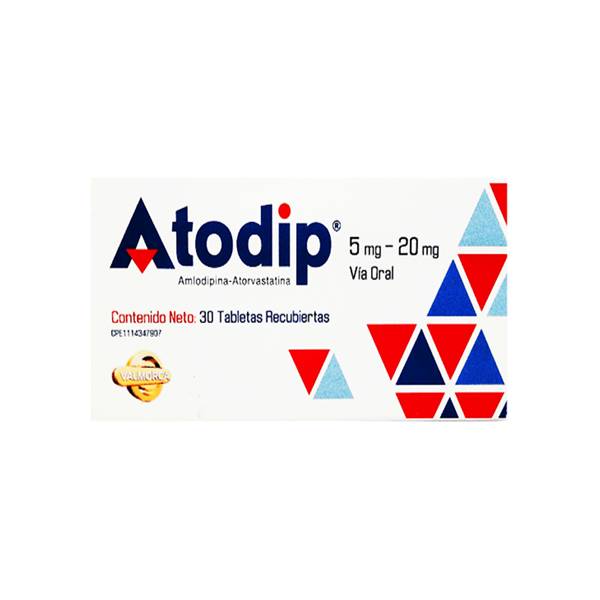 Atodip Atenolol 5mg-20mg x 30 Tabletas - Valmorca