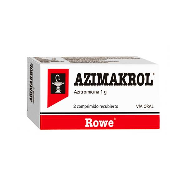 Azimakrol Azitromicina 1000mg x 2 Comprimidos - Rowe