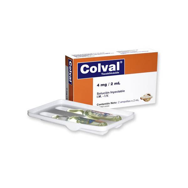 Colval Tiocolchicósido Ampolla 4mg/2ml I.M/IV Kit. 2 Valmorca