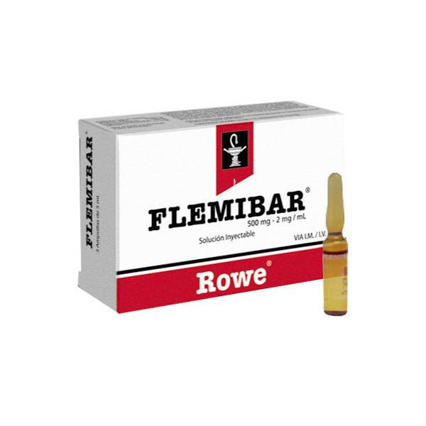 Flemibar Metamizol+Butilbromuro De Hioscina Ampolla 500mg/2ml Rowe