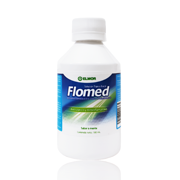 Flomed Menta Solución Bucal 180 ml - Elmor