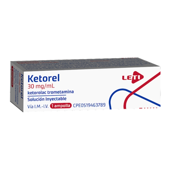 Ketorel ketorolac Ampolla 30mg/ml I.M/IV Leti
