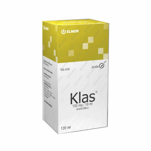 Klas Acebrofilina Jarabe 100mg/10ml X120 ml Elmor