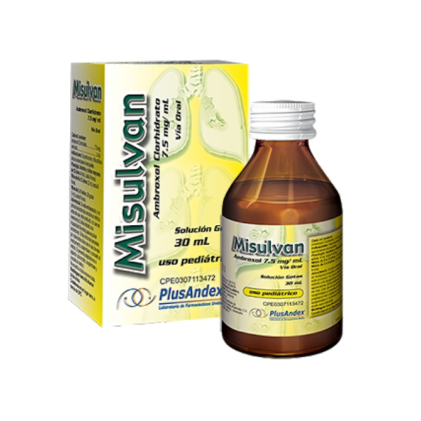 Misulvan Ambroxol Gotas Pediátrico 7.5mg/ml 30ml. PlusAndex