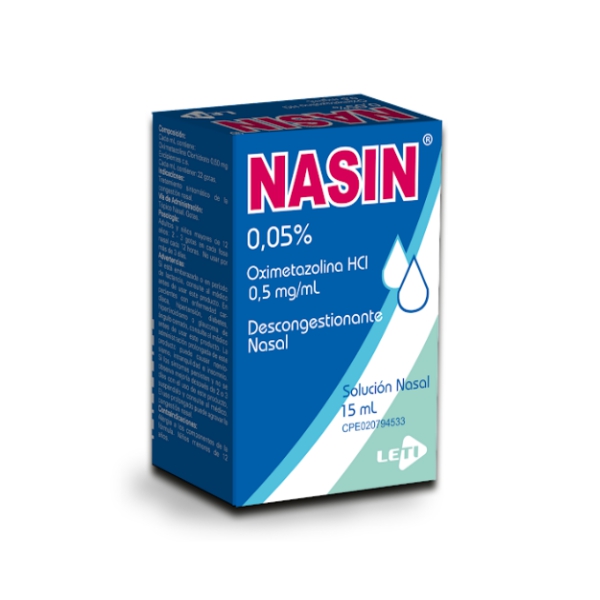 Nasin Oximetazolina Para Adulto En Gotas 0.5mg/ml 15mg Leti