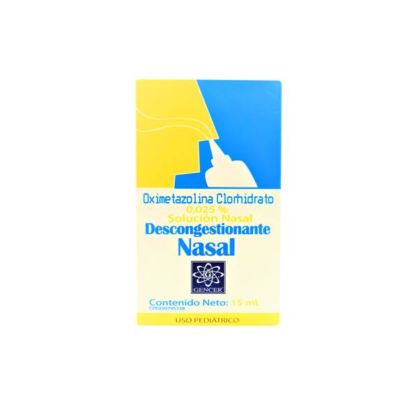 Oximetazolina Pediátrica Solución Nasal 0.025% x 15ml - Gencer