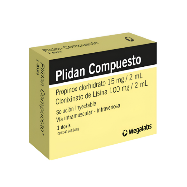 Plidan Compuesto Lisina+Pargeverina Ampolla 15mg-100mg/2ml I.M/IV Megalabs