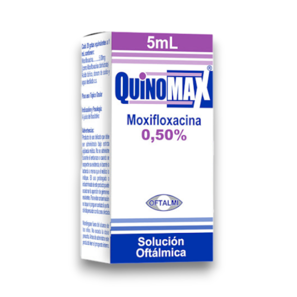 Quinomax Moxifloxacina 0.50% Solución Oftálmica 5ml Oftalmi