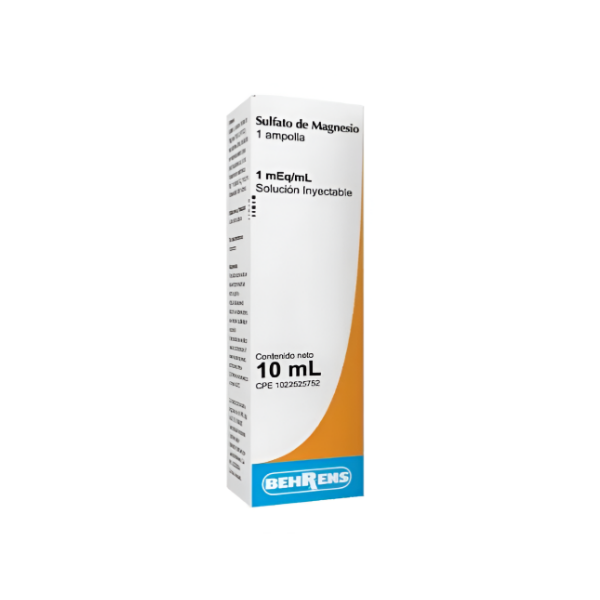 Sulfato De Magnesio Ampolla 1mEq/10ml IV Behrens