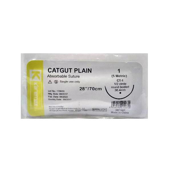 Sutura Catgut Simple 1 Aguja Curva/No Cortante/Absorbible Karemax