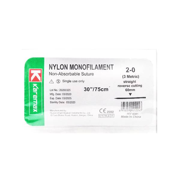 Sutura Nylon 2-0 Aguja Recta - Karemax