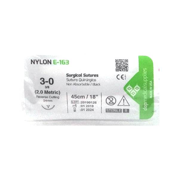 Sutura Nylon 3-0 Aguja Curva Dopmedical