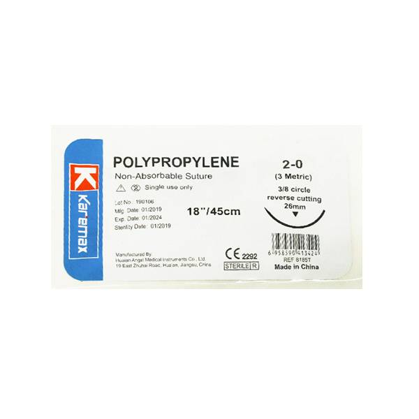 Sutura Prolene 2-0 Aguja Curva R-8185T Karemax