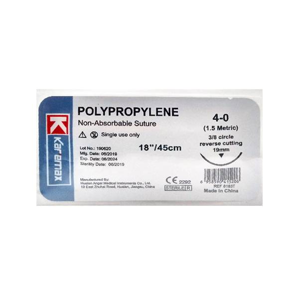 Sutura Prolene 4-0 Aguja Curva Karemax