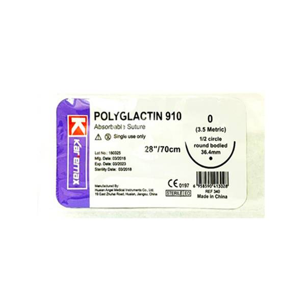 Sutura Vicryl 0 Aguja Curva J340 Karemax