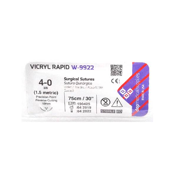 Sutura Vicryl 4-0 Aguja Curva Dopmedical