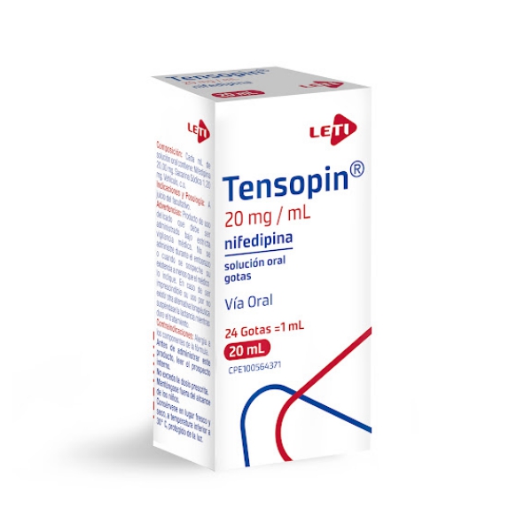 Tensopin Nifedipina Solución En Gotas 20mg/ml 5ml Leti