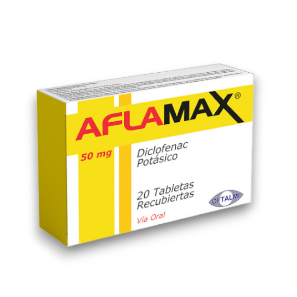 Aflamax Diclofenac Potásico 50mg x 20 Tabletas - Oftalmi