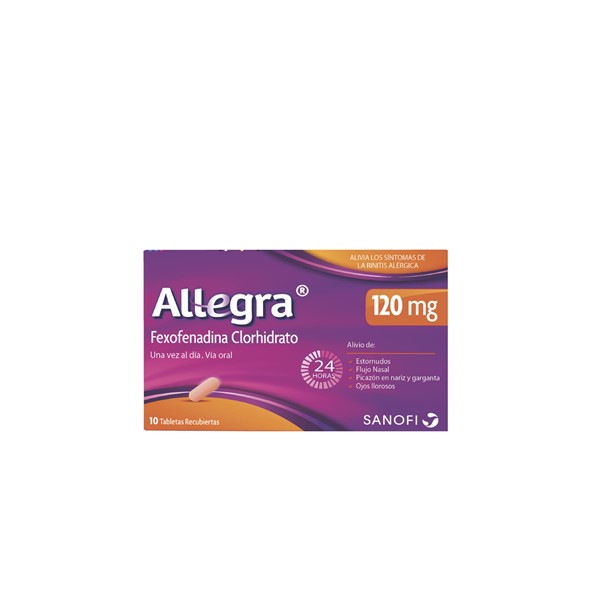 Allegra Fexofenadina 120mg x 10 Comprimidos - Sanofi