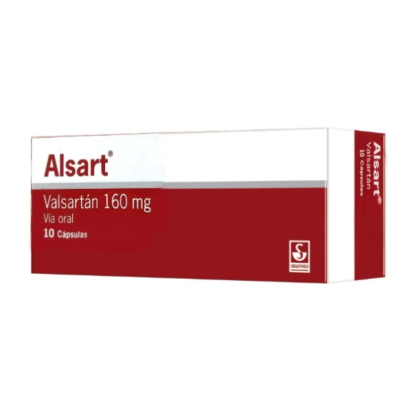 Alsart Valsartán 160mg x 10 Cápsulas - Siegfried