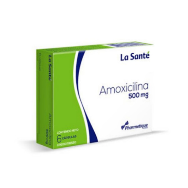 Amoxicilina 500mg x 6 Cápsulas - La Santé