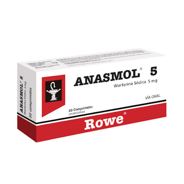 Anasmol Warfarina 5mg x 30 Comprimidos - Rowe