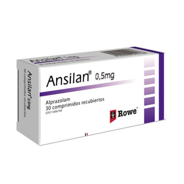 Ansilan Alprazolam 0.5mg x 30 Comprimidos - Rowe