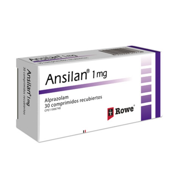 Ansilan Alprazolam 1mg x 30 Comprimidos - Rowe