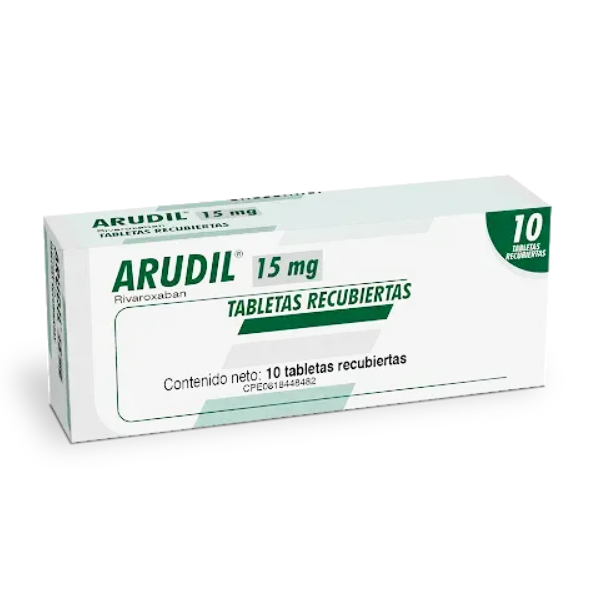 Arudil Rivaroxaban 15mg x 10 Tabletas - Farma