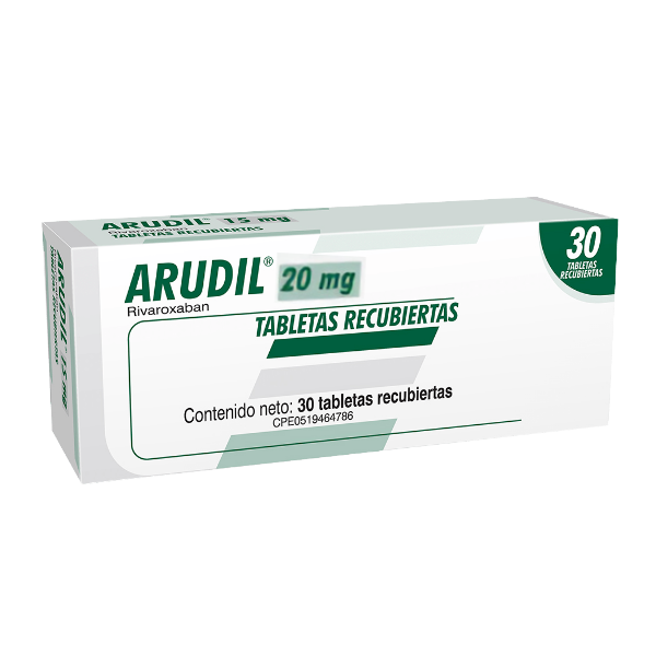 Arudil Rivaroxaban 20mg x 30 Tabletas - Farma