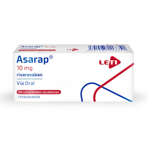 Asarap Rivaroxaban 10mg. x 20 Comprimidos - Leti