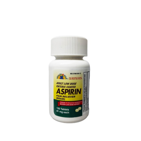 Aspirin Ácido Acetilsalicílico81mg x 120 Tabletas - Nsaid