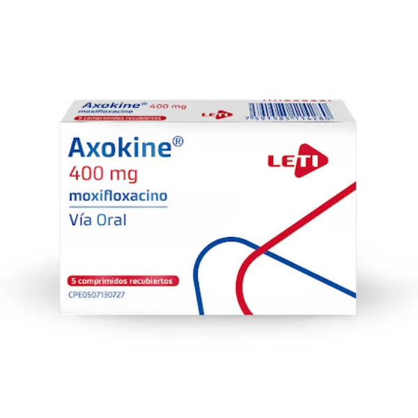 Axokine Moxifloxacina 400mg x 5 Comprimidos - Leti