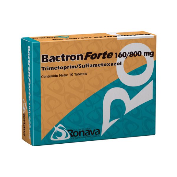 Bactron Forte Trimetoprim+Sulfametoxazol 160-800mg x 10 Tabletas - Ronava