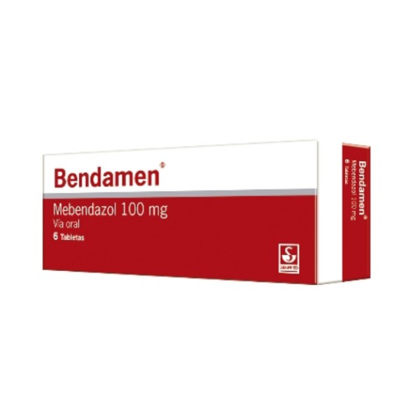 Bendamen Mebendazol 100mg x 6 Tabletas - Siegfried
