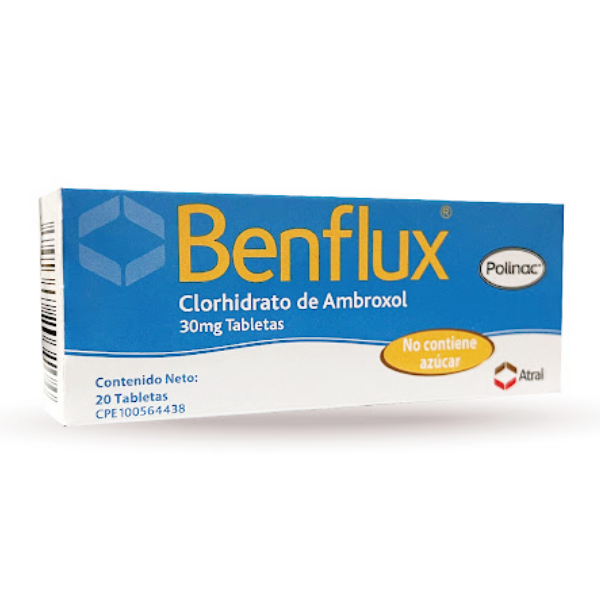 Benflux Ambroxol 30mg x 20 Tabletas - Polinac