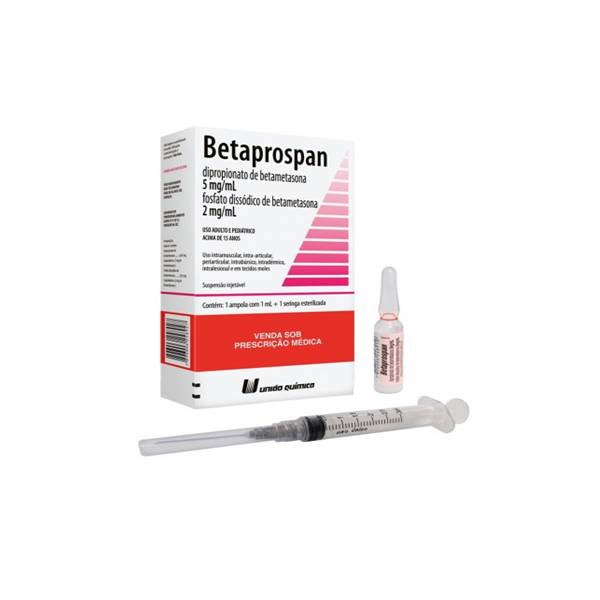 Betaprospan Betametasona Dipropionato+Betametasona Fosfato Disódico Ampolla 5mg-2mg/ml Kit X 1ml - Uniao Quimica