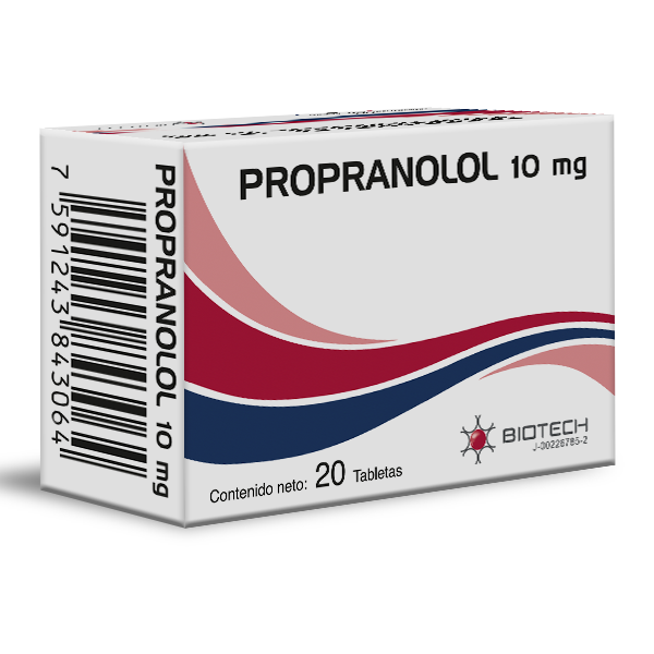 Propranolol 10mg x 20 Tabletas - Biotech