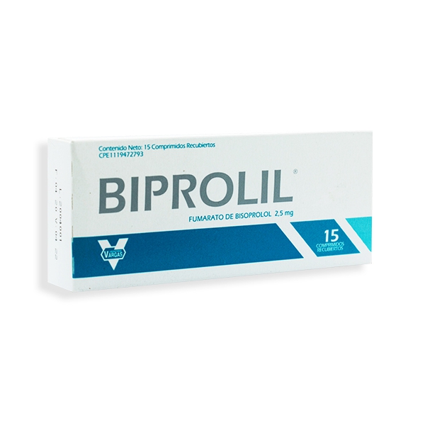 Biprolil Bisoprolol 2.5mg x 15 Comprimidos - Vargas
